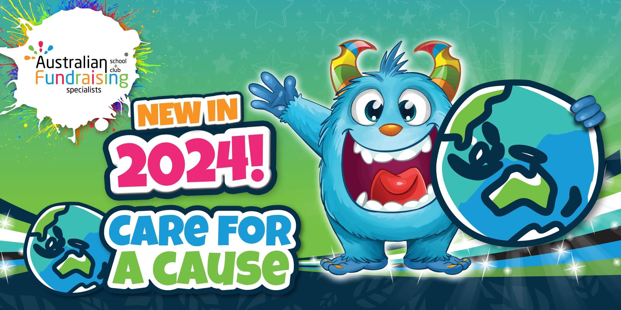 New in 2024 Care for a Cause promotional banner image.