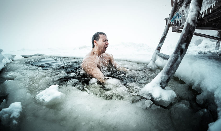 Stock photography - Winter swimming