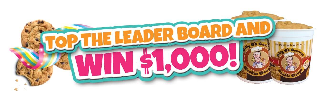cookie dough top the leader board and win $1,000
